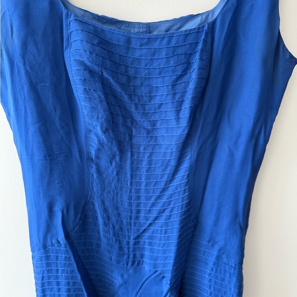 Twenty8Twelve Blue Fit and Flare Silk Mini Cocktail Dress Size 14 - Picture 3 of 6